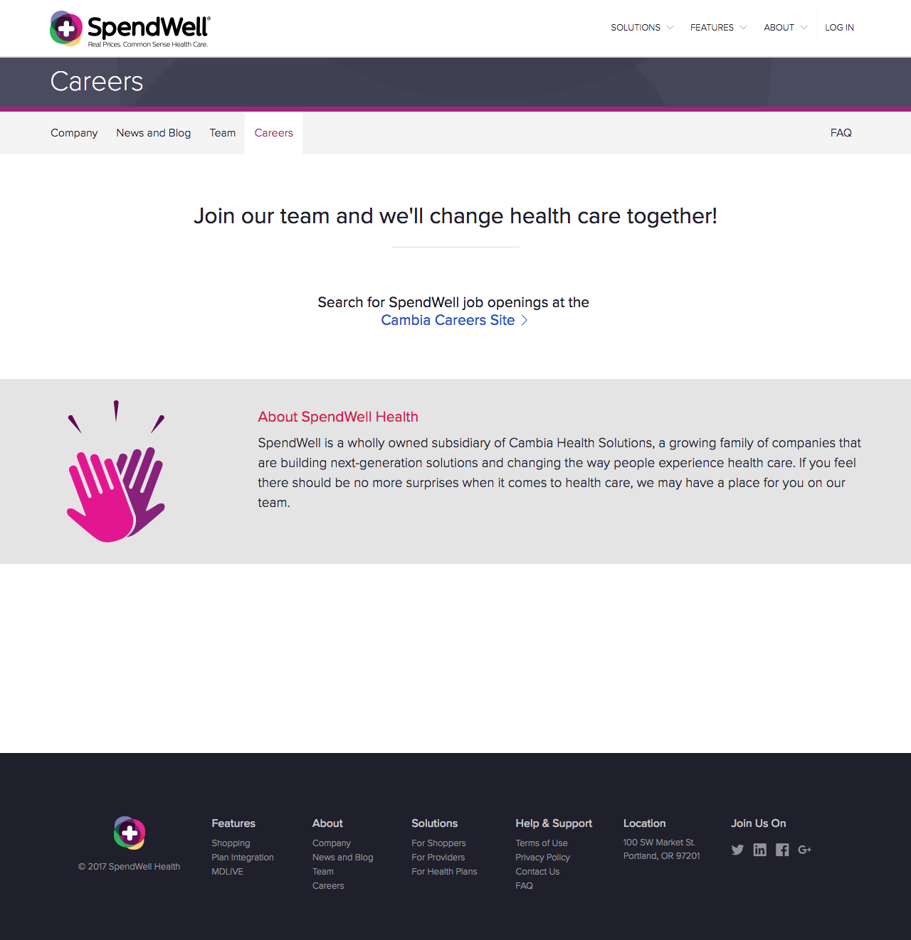 SpendWell Health site FAQ page: Shoppers